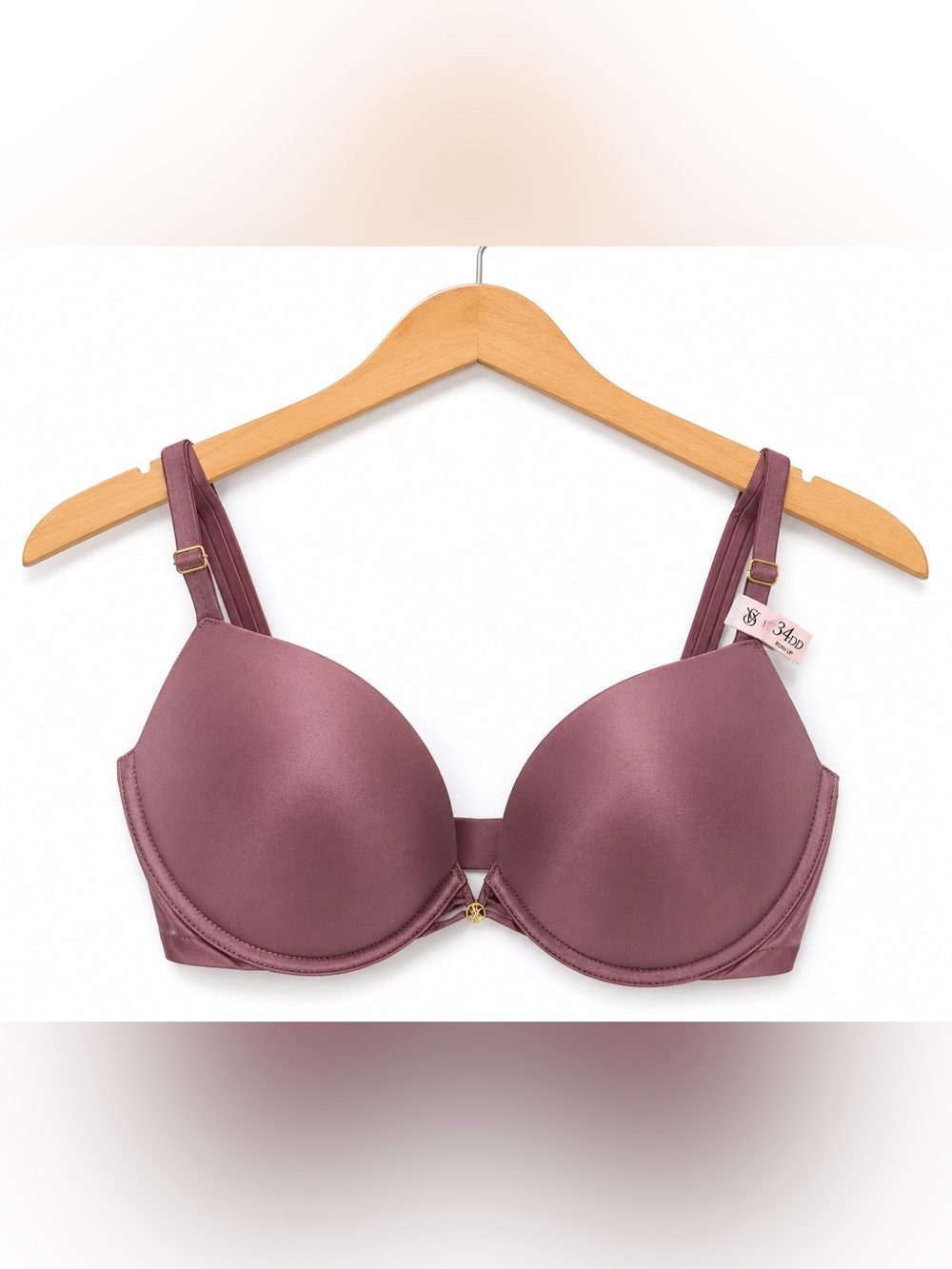 Victoria’s Secret Very Sexy Plunge Bra 34DD Mauve NWT Push Up Smooth T-Shirt